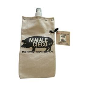 NWT TOTE +  ABLE Totable Wine Water Canvas Canteen BPA Free Liner Bag